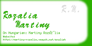 rozalia martiny business card